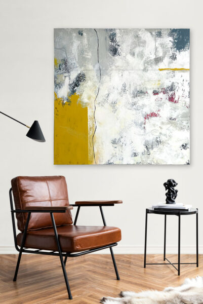 Connection - Acrylic op doek 100 x 100 cm, origineel abstract schilderij