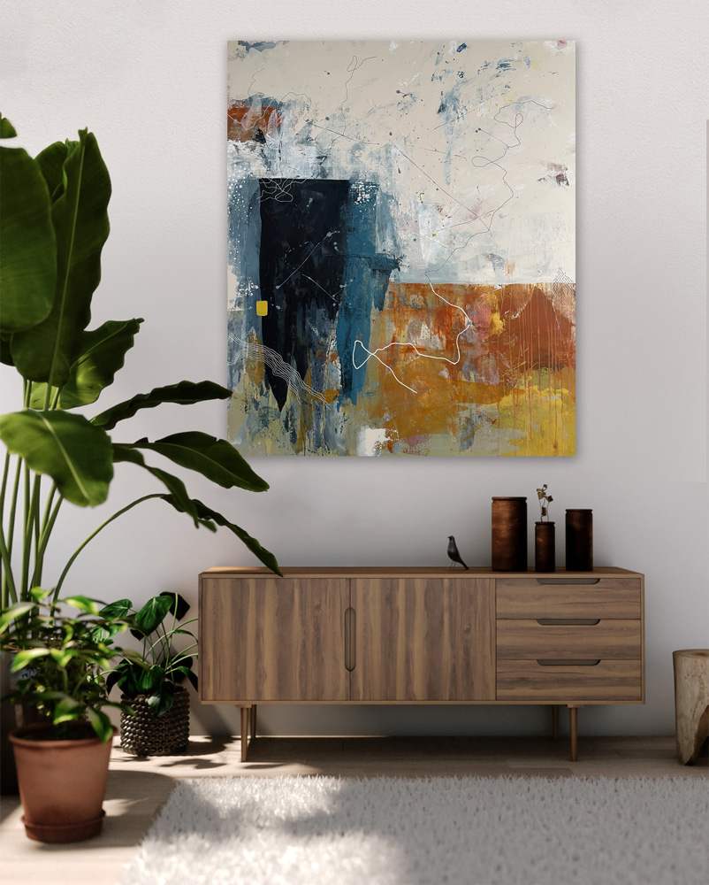 Massina abstract art mixed media