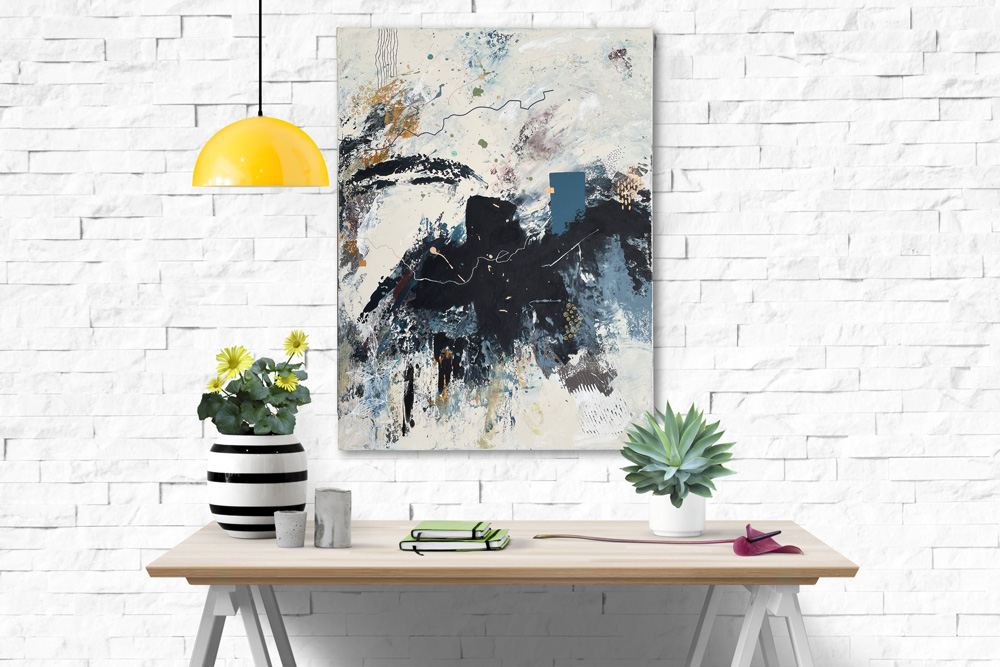 Massina abstract art mixed media